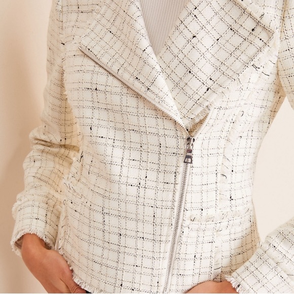 * SOLD* Ann Taylor Fringe Tweed Moto Jacket - Picture 7 of 17